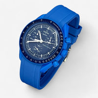 Bracelet Moonswatch Mission to Neptune Caoutchouc Premium uni: Bleu