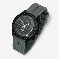 Bracelet MoonSwatch en Caoutchouc Premium une bande New Moon: Gris Noir