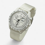 Bracelet Moonswatch Mission to the Moonphase - Full Moon - Snoopy Nato Uni : Blanc