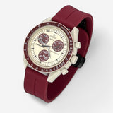 Bracelet Moonswatch Mission to Pluton Caoutchouc Clips : Bordeaux