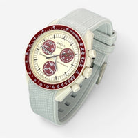 Bracelet Moonswatch Mission to Pluton Caoutchouc Premium : Gris