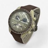 Bracelet Moonswatch Mission to Saturn Caoutchouc Clips premium : Marron Beige