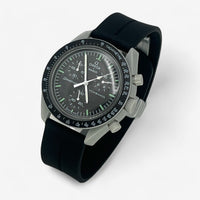 Bracelet Moonswatch Mission to the Moon Caoutchouc Clips : Noir