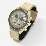 Bracelet Moonswatch Mission to Saturn Cuir Clair: Beige