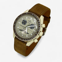 Bracelet Moonswatch Mission to Saturn Cuir Clair : Marron