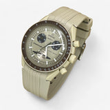 Bracelet Moonswatch Mission to Saturn Caoutchouc Design : Beige