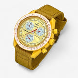 Bracelet Moonswatch Mission to the Sun Autres: Nato Toile Acier Toile: Jaune