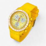 Bracelet MoonSwatch en Caoutchouc Texturé Premium Uni Jaune