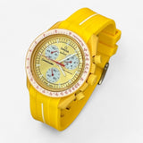 Bracelet Moonswatch Mission to the Sun Caoutchouc 1 Bande : Jaune Blanc