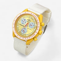 Bracelet MoonSwatch Nato Uni Sun: Blanc