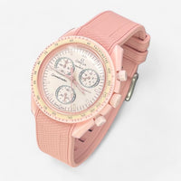 Bracelet MoonSwatch en Caoutchouc Texturé Premium Uni Venus: Rose