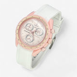 Bracelet Moonswatch Mission to Venus Caoutchouc Premium uni : Blanc