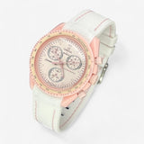 Bracelet Moonswatch Mission to Venus Caoutchouc Premium : Blanc Rose