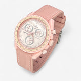 Bracelet Moonswatch Mission to Venus Caoutchouc Premium : Rose Blanc