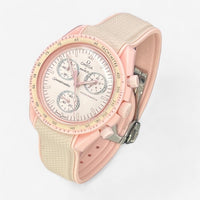 Bracelet MoonSwatch Premium en Caoutchouc à Clips Venus: Rose Clair Rose