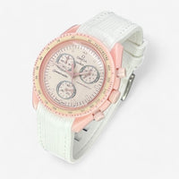 Bracelet Moonswatch Mission to Venus Caoutchouc Premium : Blanc