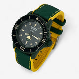 Bracelet Fifty Fathoms Green Abyss Caoutchouc Mixte caoutchouc nylon: Vert jaune