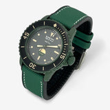 Bracelet Fifty Fathoms Green Abyss Caoutchouc Mixte caoutchouc nylon: Vert Blanc