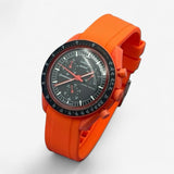 Bracelet MoonSwatch en Caoutchouc Premium Uni Orange