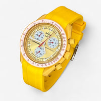 Bracelet MoonSwatch en Caoutchouc Premium Uni Jaune