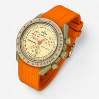 Bracelet Moonswatch Mission to Jupiter Caoutchouc Premium : Orange