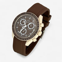 Bracelet MoonSwatch en Caoutchouc Premium Uni Desert: Marron