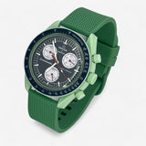 Bracelet Moonswatch Mission On Earth Caoutchouc Texturé: Vert Clair
