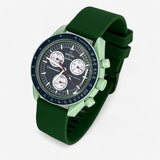 Bracelet Moonswatch Mission On Earth Caoutchouc Texturé: Vert