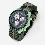 Bracelet MoonSwatch Nato Vert Beige