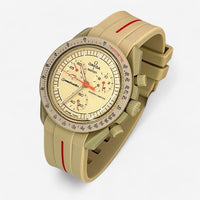 Bracelet MoonSwatch en Caoutchouc (une bande) Beige Orange