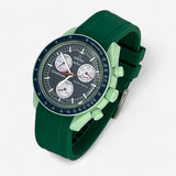 Bracelet MoonSwatch en Caoutchouc Premium Uni Vert Foncé