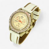 Bracelet Moonswatch Mission to Jupiter Caoutchouc 2 Bandes : Beige Marron