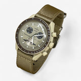 Bracelet Moonswatch Mission to Saturn Nato Toile Nato Lisse : Beige