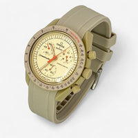 Bracelet MoonSwatch en Caoutchouc Premium Uni Jupiter: Beige