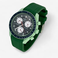 Bracelet Moonswatch Mission On Earth Caoutchouc Premium : Vert