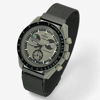 Bracelet MoonSwatch en Acier Design Earthphase: Argent Foncé