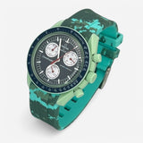Bracelet MoonSwatch en Caoutchouc Militaire Earth: Vert Menthe