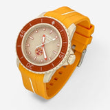 Bracelet Blancpain x Swatch en Caoutchouc 1 bande Arctic: Jaune Blanc