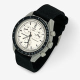 Bracelet Omega x Swatch Moonswatch 1965 Autres: Cuir Nato Acier Toile Toile: Noir