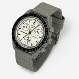 Bracelet Omega x Swatch Moonswatch 1965 Autres: Cuir Nato Acier Toile Toile: Gris