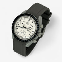 Bracelet Omega x Swatch Moonswatch 1965 Caoutchouc Premium uni: Gris Foncé