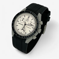 Bracelet MoonSwatch en Caoutchouc Premium Design 1965: Noir