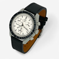 Bracelet Omega x Swatch Moonswatch 1965 Autres: Cuir Nato Acier Toile Cuir texturé: Noir