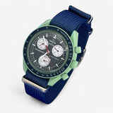 Bracelet Moonswatch Mission On Earth Autres: Cuir Nato Toile Nato uni : Bleu Marine