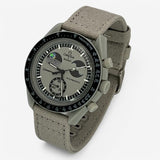 Bracelet Omega x Swatch Moonswatch en Toile Earthphase: Gris