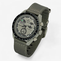 Bracelet MoonSwatch Nato Lisse Earthphase: Gris