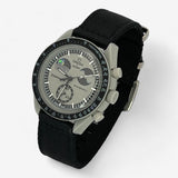 Bracelet MoonSwatch Nato Lisse Earthphase: Noir