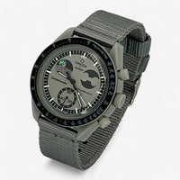 Bracelet Moonswatch Mission to EarthPhase Autres: Cuir Nato Acier Toile Nato lisse: Gris