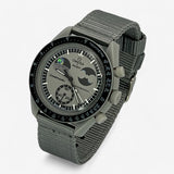 Bracelet Moonswatch Mission to EarthPhase Autres: Cuir Nato Acier Toile Nato lisse: Gris