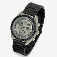 Bracelet Moonswatch Mission to EarthPhase Autres: Cuir Nato Acier Toile Acier: Noir